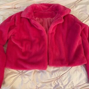 Fashion Nova Hot Pink Bomber Jacket